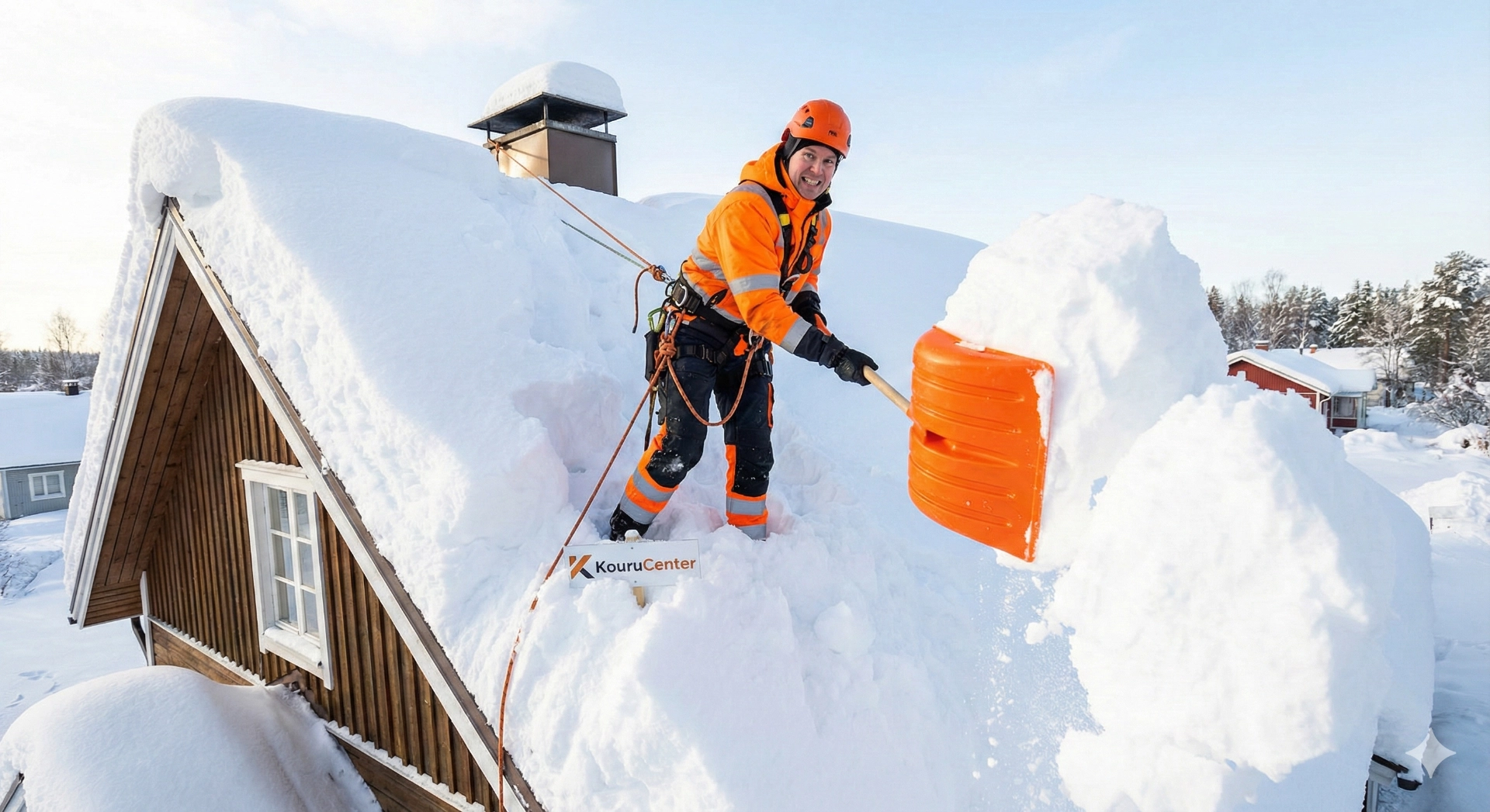 Turvallinen kattotyöskentely KouruCenter