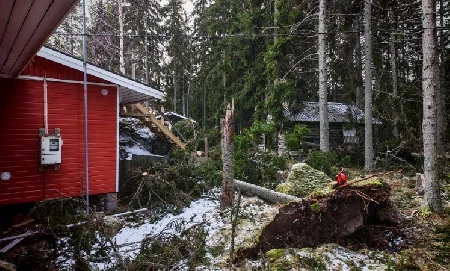 Myrskytuhoja mökillä